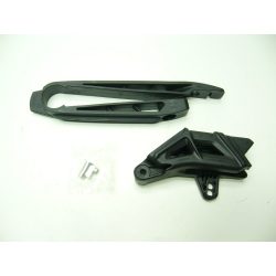   Polisport - Láncvezető Szett Ktm Sx 07-10 / Ktm Sx-F 07-10 / Ktm Exc 08-11 (Fekete) Első+Hátsó Láncvezető Lengővillára - Első+Hátsó Láncvezető Lengővillára