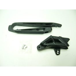   Polisport - Láncvezető Szett Ktm Sx 07-10 / Ktm Sx-F 07-10 / Ktm Exc 08-11 (Fekete) Első+Hátsó Láncvezető Lengővillára - Első+Hátsó Láncvezető Lengővillára