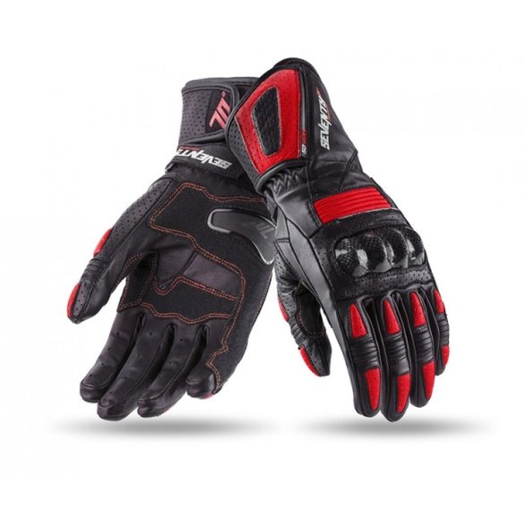 SEVENTY DEGREES - KESZTYŰ SD-R20 NŐI RACING NYÁRI FEKETE / PIROS XL