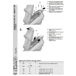 Shad - Csomagtartó Piaggio X9 125-180-250-500 2000-09