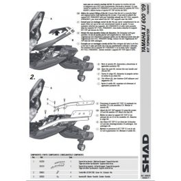Shad - Csomagtartó Yamaha Xj 600 N/S/F Abs 2009-16