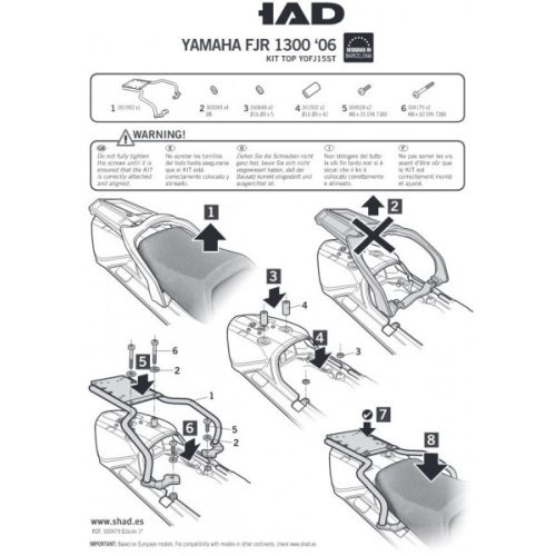 Shad - Csomagtartó Yamaha Fjr 1300 2006-2018
