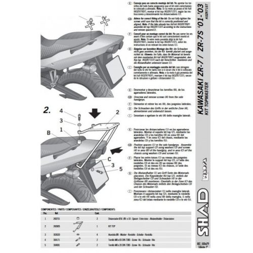 Shad - Csomagtartó Kawasaki Zr-7 / Zr-7 S 2001-2005