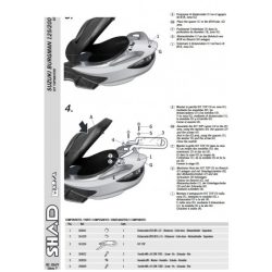   Shad - Csomagtartó Suzuki Burgman 125 2007-18 / Burgman 200 2007-18 / Uh 125 / Uh 200