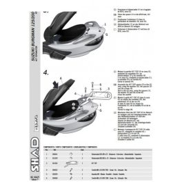   Shad - Csomagtartó Suzuki Burgman 125 2007-18 / Burgman 200 2007-18 / Uh 125 / Uh 200