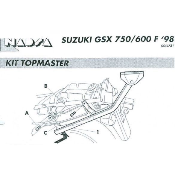 Shad - Csomagtartó Suzuki Gsx 600 F 1998-04 / Suzuki Gsx 750 F 1998-02