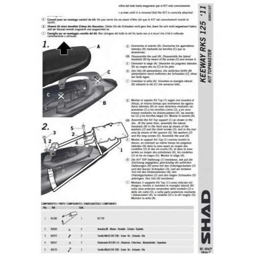 Shad - Csomagtartó Keeway Rks 125 / Rks 150 / Rks 200 / Rks 200 S 2011-17