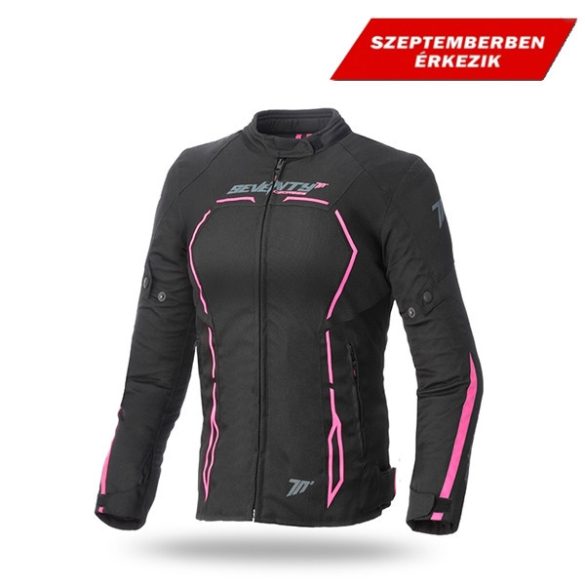 Női Motoros Kabát Seventy Degrees Sd-Jr67 Racing Téli Fekete / Pink 