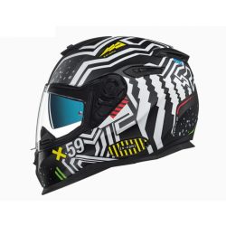   Zárt bukósisak Nexx Sx100 Enigma Fekete / Fehér Ajándék Pinlock Betét