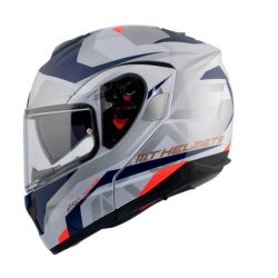   Felnyitható bukósisak MT Atom Sv Skill A0 Fehér / Kék / Ezüst