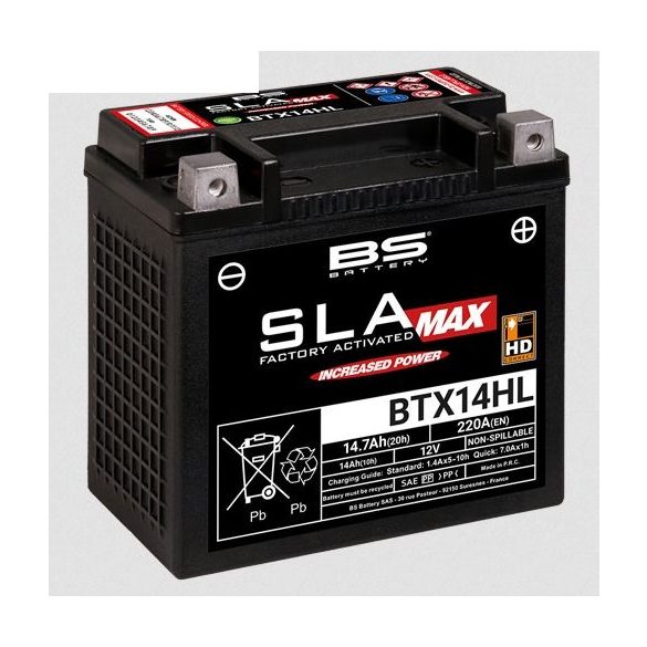 BS SLA - AKKUMULÁTOR YTX14HL (12V-14,7AH) / BTX14HL-BS / SLA MAX