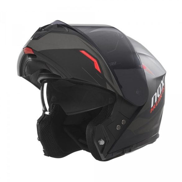 NOX - BUKÓSISAK N968 ULTRA MATT FEKETE / PIROS M:57-58 cm (22.06)