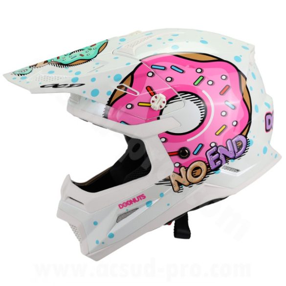 No End - cross bukósisak Donuts fehér/rózsszín