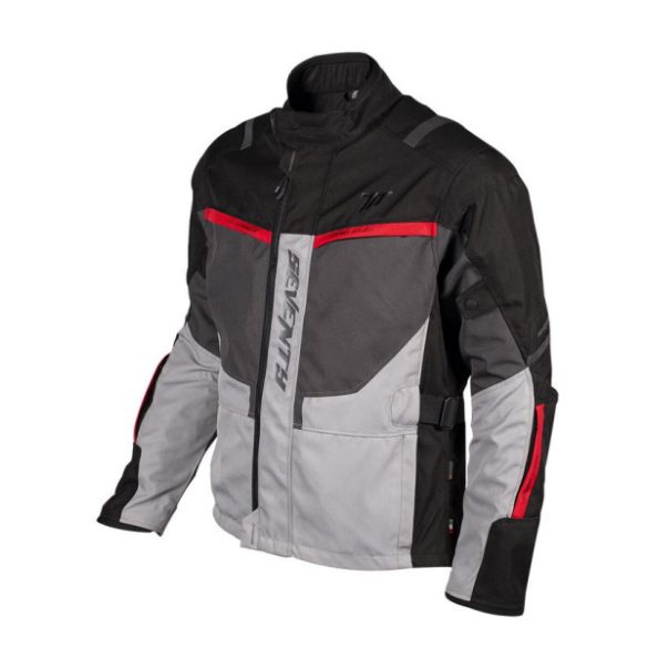 SEVENTY DEGREES - KABÁT SD-JT83 TONALE FÉRFI TOURING NÉGYÉVSZAKOS FEKETE / SZÜRKE / PIROS 3XL