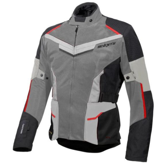 SEVENTY DEGREES - KABÁT SD-JT70 FÉRFI ATACAMA NYÁRI FEKETE / SZÜRKE/PIROS M