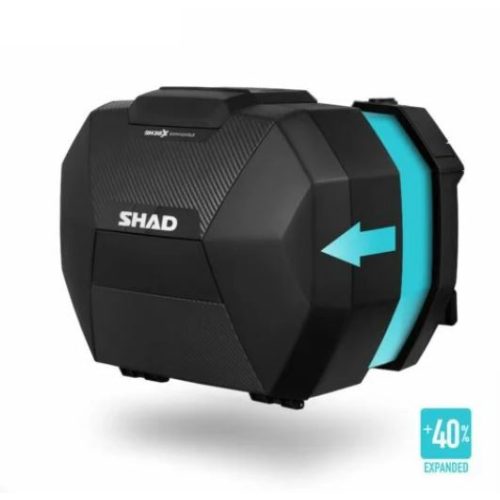 SHAD - OLDALDOBOZ PÁR SH38X CARBON / ÁLLÍTHATÓ ŰRMÉRET