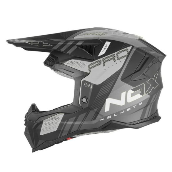 NOX - BUKÓSISAK N634 STORM MATT FEKETE / EZÜST M:57-58 cm (22.06)