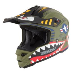   NOX - BUKÓSISAK N761 MX KID FIGHTER MATT ZÖLD / FEHÉR / PIROS S:47-48 cm (22.06)