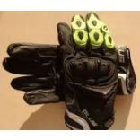 Plus Racing Cool motoros bőrkesztyű - fekete, fehér, lime