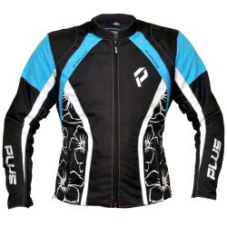   Női Motoros Dzseki Plus Racing Sarah Kék-Fekete, Fehér-Fekete