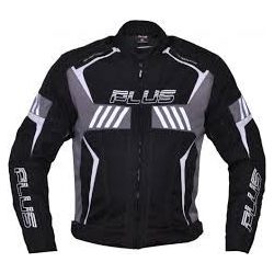   Motoros Kabát Férfi - Plus Racing Scorpio Fekete-Szürke, Fekete-Fehér