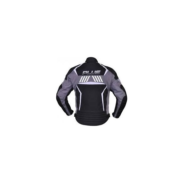 Motoros Kabát Férfi - Plus Racing Scorpio Fekete-Szürke, Fekete-Fehér