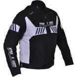 Motoros Kabát Férfi - Plus Racing Scorpio Fekete-Szürke, Fekete-Fehér