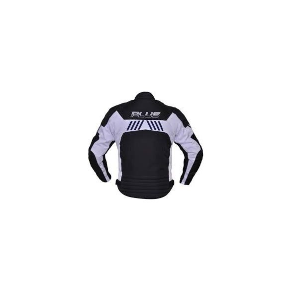 Motoros Kabát Férfi - Plus Racing Scorpio Fekete-Szürke, Fekete-Fehér